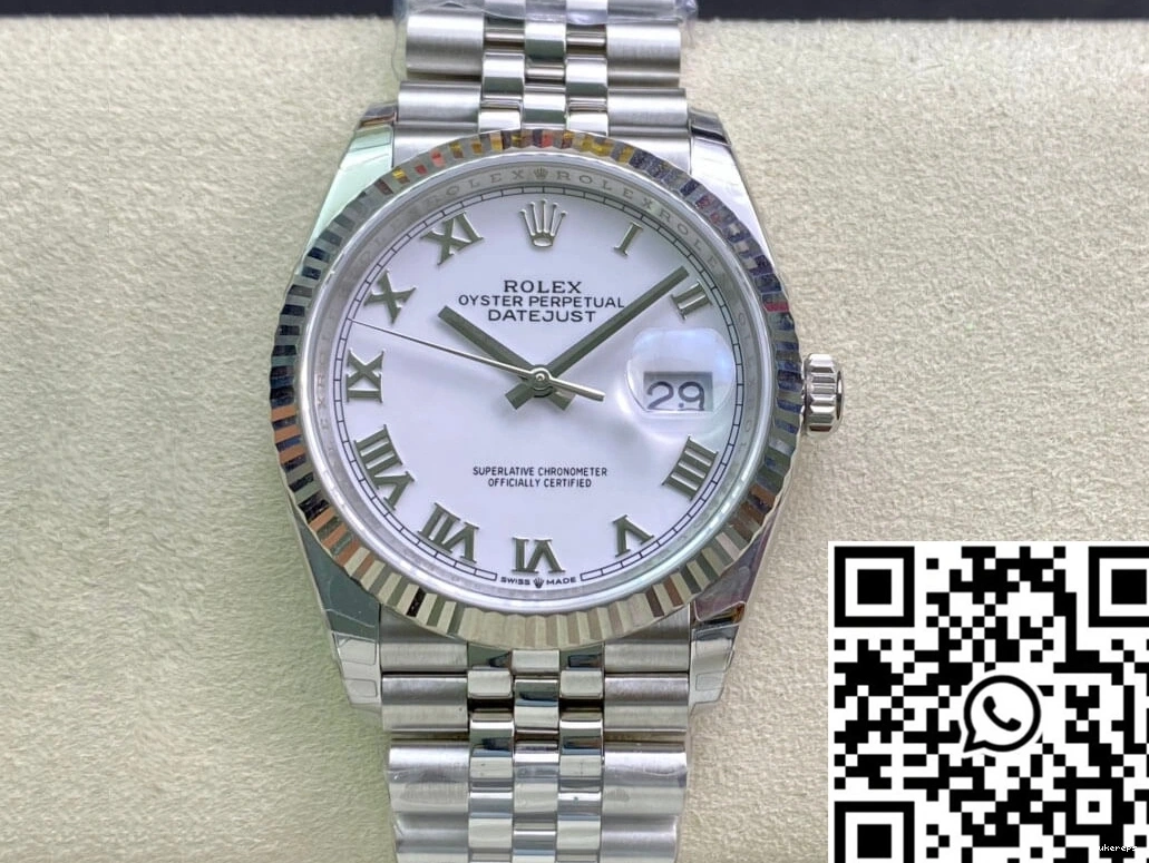 EW White Datejust Factory M126234-0025 Rolex Dial 0324